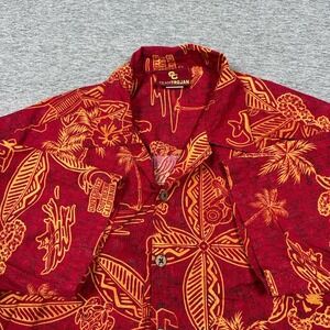 USC Trojans Hawaiian Shirt Mens Medium Red Short Sleeve Button Up College